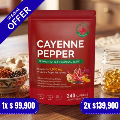 Vitality Blend: Cápsulas de Cayena 12-en-1