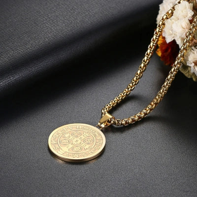 Set Cadena y Medalla Protectora San Benito.