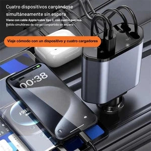 Cargador Auto 4 en 1