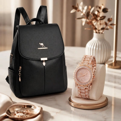 Dúo "Resplandor Urbano" Mochila y Reloj
